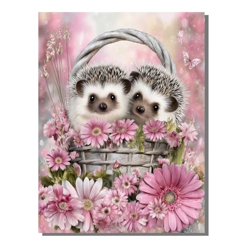 5D Diamond Painting, Animal Flor Pintura de Diamante, Cuadrado Taladro Completo DIY Diamante Painting, Gemas Artesanía kit de Arte de Mosaico, Ideal para Principiantes Niños, Regalos 30x40 cm SYLF483