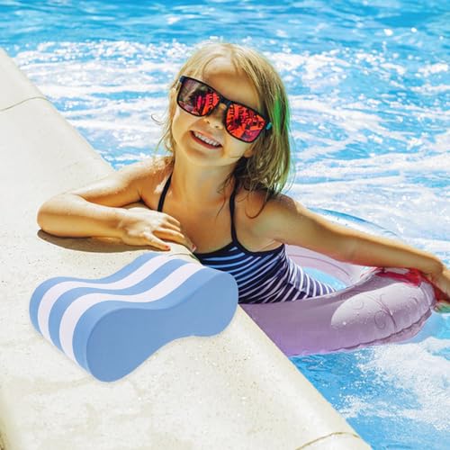 Ayuda de Entrenamiento Swim Pull Buoy y Flotador Azul-Blanco miniatura 4