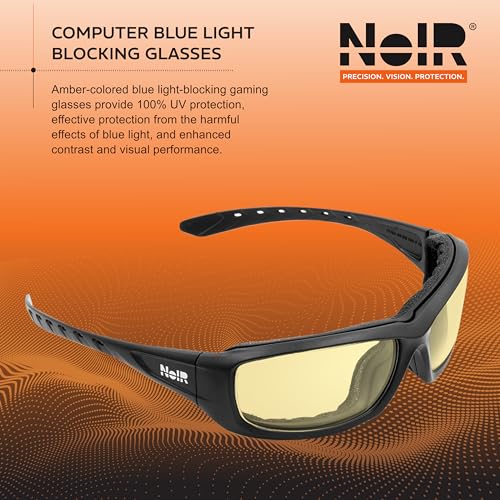 Image of NoIR Blue Light Blocking Gaming Glasses, Full UV Protection, Anti Eyestrain & UV Glare Protection for Gaming & Screen Use
