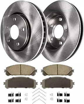 Front Brake Kit Compatible with Toyota Highlander Sienna Lexus RX350 RX450h NX300 NX300h NX200t Disc Brake Rotors Ceramic Brakes Pads Replacement