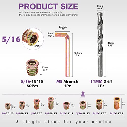 Swpeet 60Pcs 5/16” - Image 2