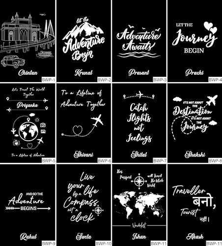 Image of Personalized Printed Passport Cover with Custom Name Design | Printed, Classy & Stylish | Customized Travel Accessories with Name | Travel Gifts