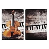Piano Violin Music Notes Compatible with iPad 9th/8th/7th Gen 10.2 Inch Case with Pencil Holder, Folio Stand Cover with Custom UV Print