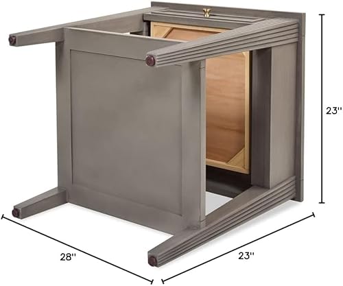 Miniatura 3 de Jennifer Taylor Home Dauphin - Mesa auxiliar para almacenamiento, color gris