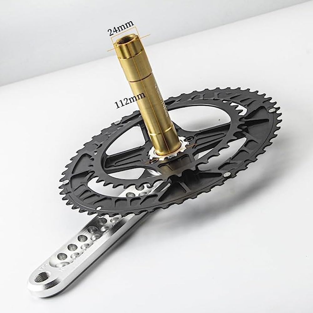 Pedivelle MTB Set di pedivelle per Bicicletta 50-34T/52-36T/53-39T Doppia Corona Pedivelle Cave integrali 165mm/170mm/175mm Bracci pedivella Adatti alla Maggior Parte delle bicicle