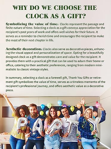 DEEWISH Retirement Gift for Women Men Quartz Desk Clock Plaque Gifts Coworker Gifts Going Away Gift Leaving Gifts Congratulations Retired Gifts for Boss Leader Friends Teacher - Image 4