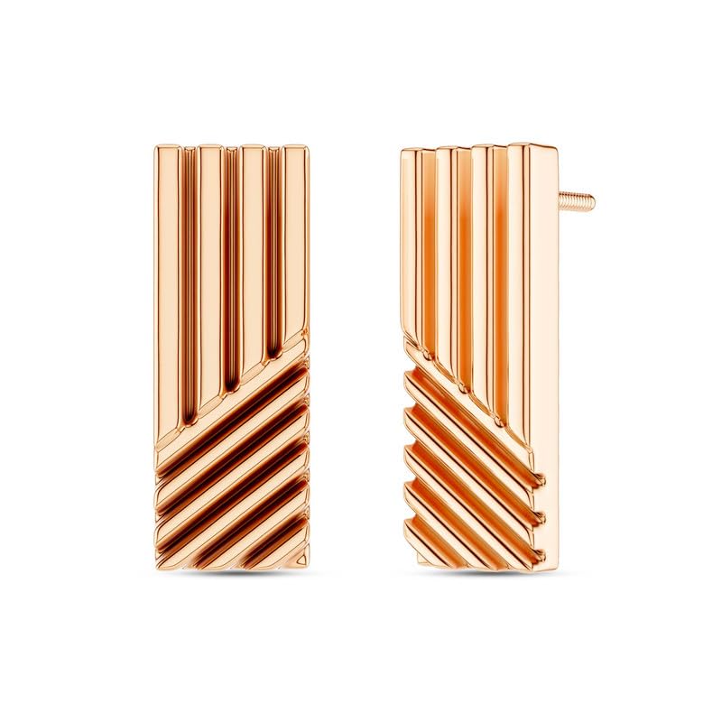 Image of KISNA 9KT / 14KT / 18KT Yellow Gold Millie Linear Earring For Women
