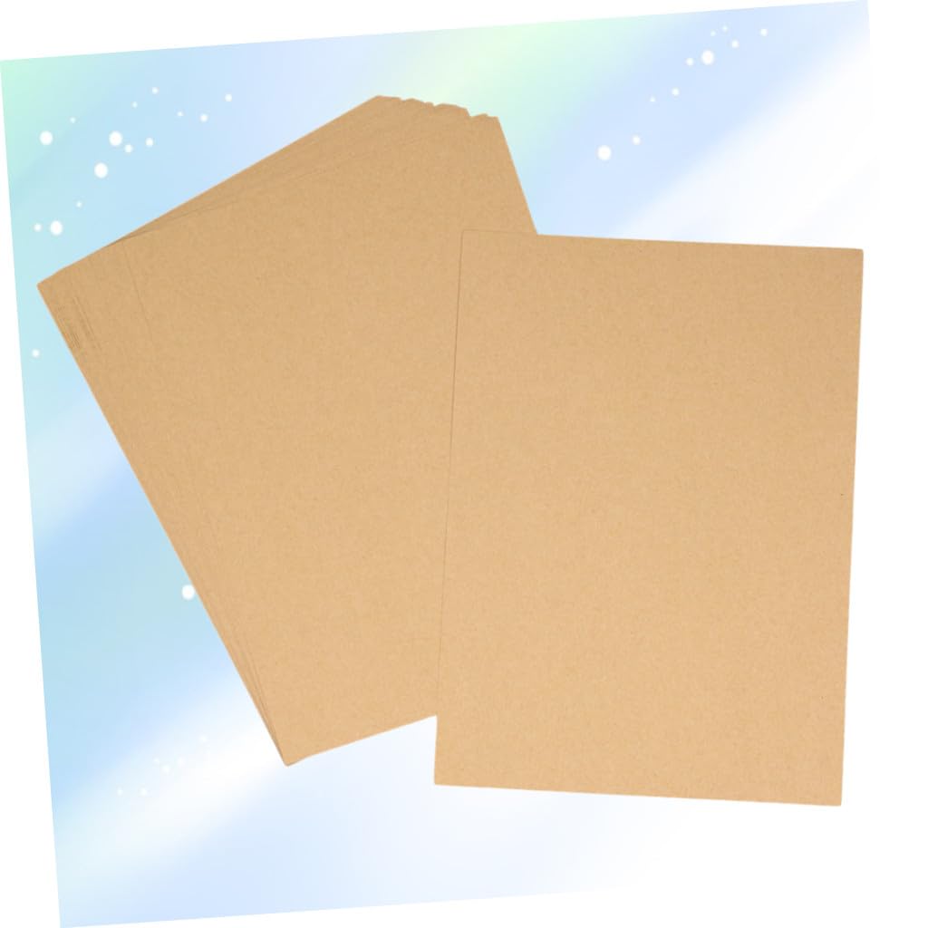 Healeved 100blätter Kraftpapier Format Naturbraun pro Pack zum Verpacken von Geschenken Basteln Dekorieren und Bedrucken Reißfest und Leicht zu Falten