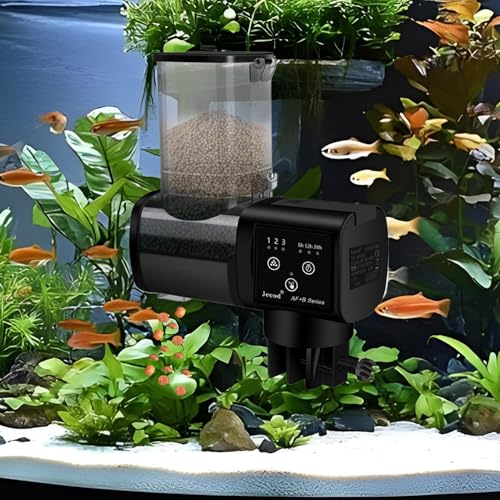 Automatic Fish Feeder, Smart Automatics Aquarium, Foods Dispenser, Easy Programmable Feeding Supplies for Daily Use, Pond, Home, Travels, Beginners, Men, Women, Weekend, 6.3x2.76x4.02 Inches - immagine 5