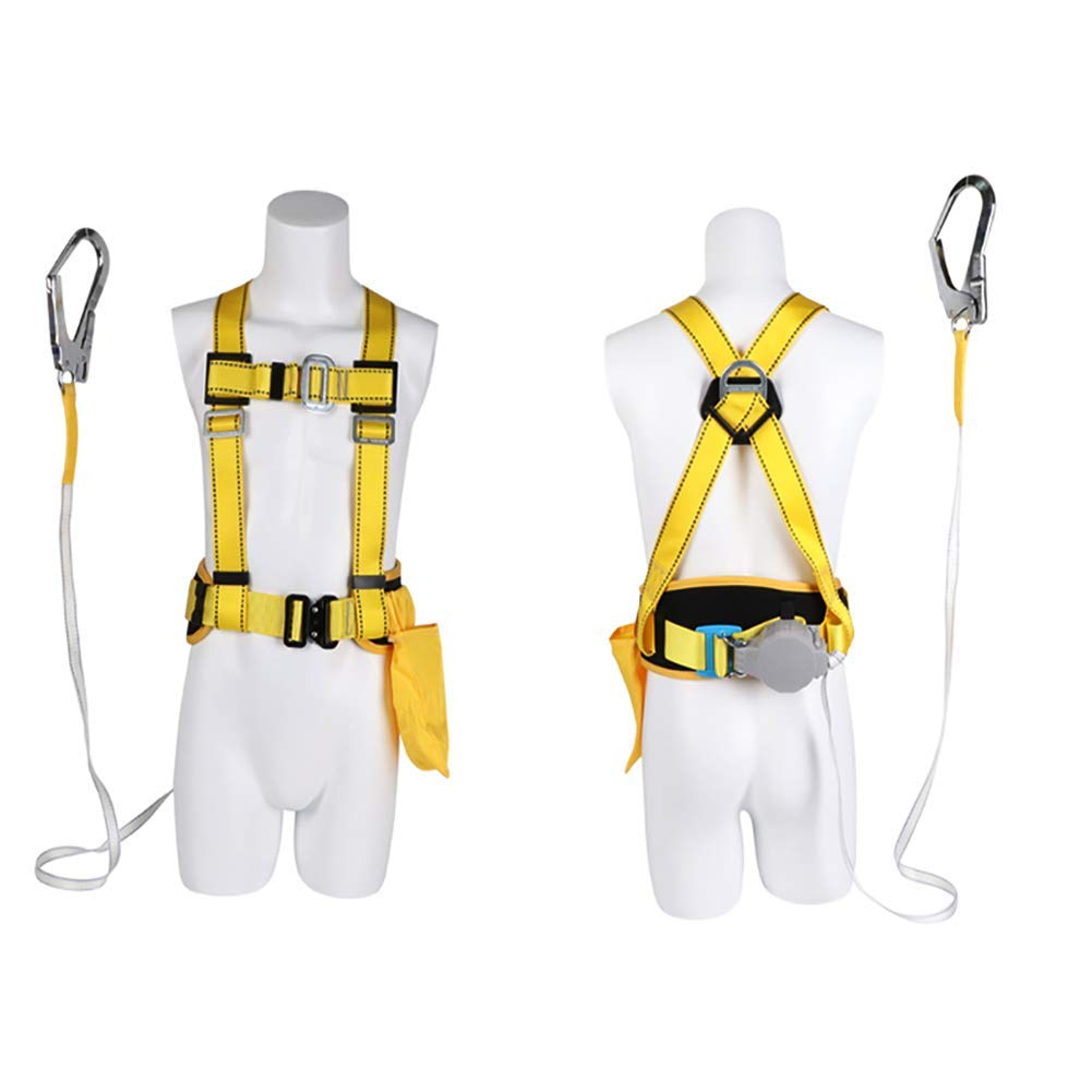 SwaYve Harnais de Sécurité Antichute, Protection Contre Les Chutes de La Moitié Du Corps Industriel, Kit de Harnais de Sécurité Pour La Protection de Sécurité Contre Les Chutes de Lanière