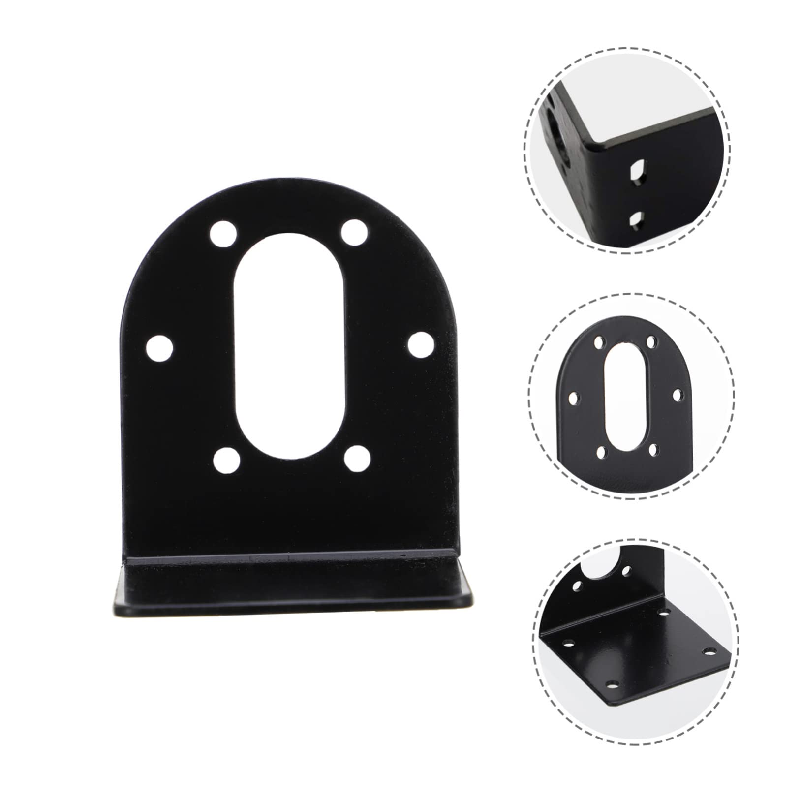 WOONEKY 2pcs Bracket Gear Motors Dc Gear Motor Holder Motors Holder Dc Motors Stainless Steel Black