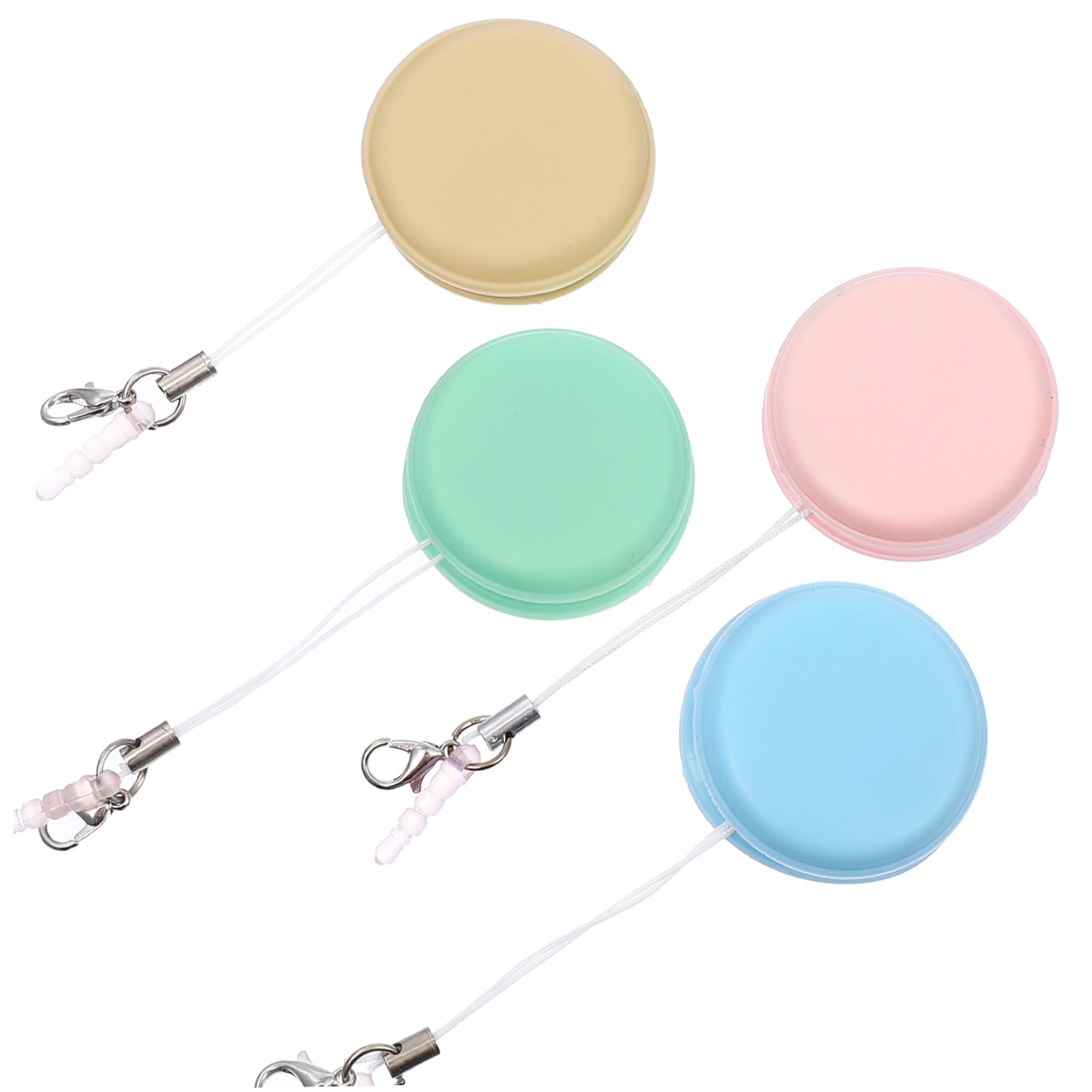 iplusmile Limpiador de Pantalla Fácil de Llevar y Regalar para Teléfono Móvil con Llavero y Gancho con Forma de Macarrón 4 Piezas de Silicona y PP Color Aleatorio