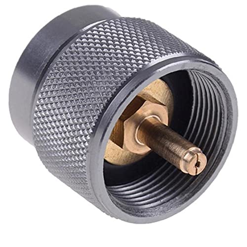 Froiny Camping Estufa Adaptador Propano a Butano Gas Tanque Convertidor Pequeño Tanque Entrada Tanque En417 Salida De Válvula Lindal para Mochilero De Camping Cover
