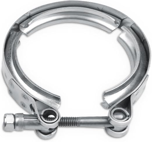 3 Inch Car V Band Clamp, Stainless Steel V-Clamp for Flange Kit, Exhaust Pipe Clamp, Automotive Exhaust Clamp Replacement Accessories for Downpipes, Exhaust Systems (1PC, 3.0")
