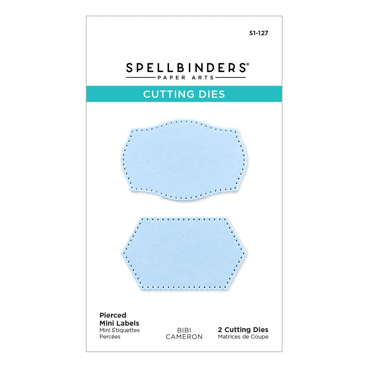 Spellbinders Metal Pierced Mini Labels Etched Dies From The Bibi's Snowflakes Collection By Bibi Cameron