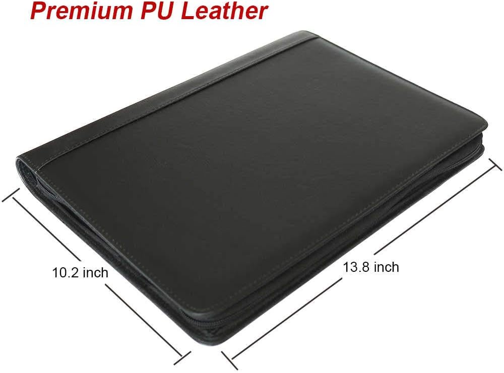 Pokemon Card Holder with 30 Pages Binder Card Sleeves Secure Zippered Closure Pokemon Card Binder(Black)