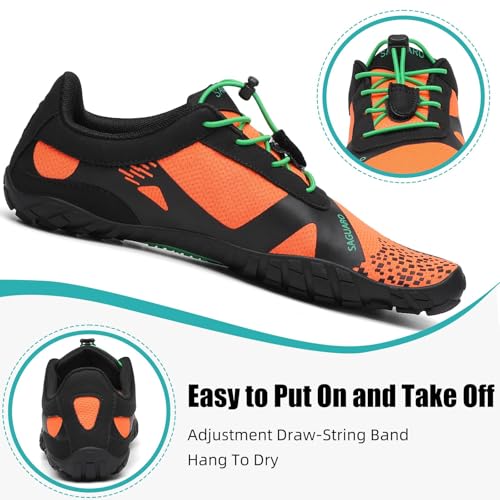 Image of SAGUARO Womens Mens Barefoot Shoes Minimalist Trail Runner Wide Toe Box Zero Drop Outdoor Cross Training Shoe