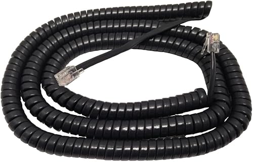 The VoIP Lounge Reemplazo de 25 pies de largo gris receptor de teléfono rizado para Cisco SPA500 Series IP Phone SPA501G SPA502G SPA504G SPA508G