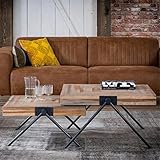 ✅ Industriedesign: Die Metall Beine des Teakholz Beistelltisch Sagara erzeugen den Industrial Tisch Charakter womit der quadratische Tisch optimal in Ihren vier Wänden einen rustikalen Blickfang erzeugt.