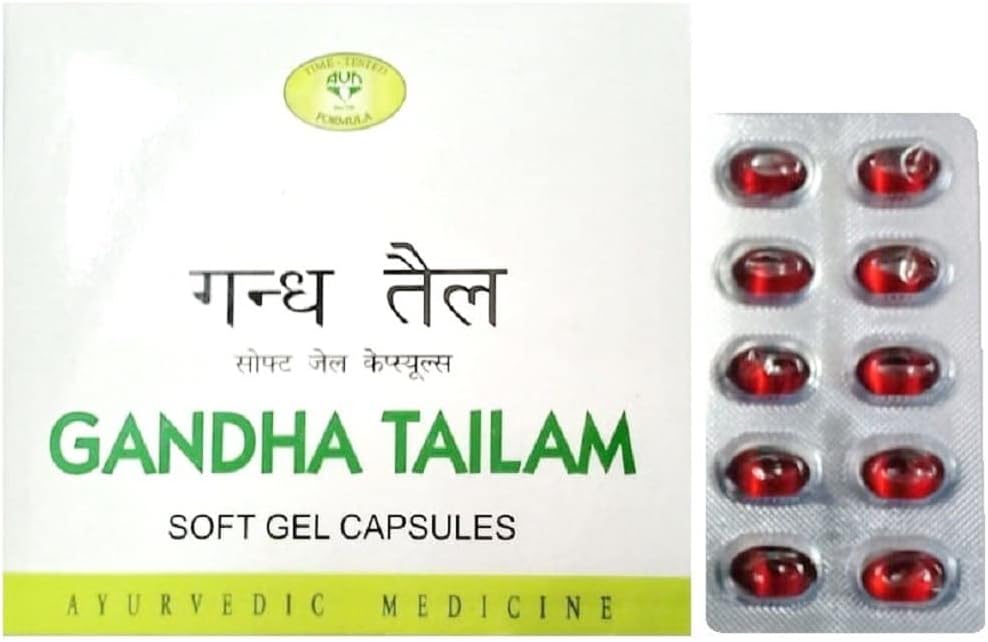 AVN Gandha Tailam Soft Gel Capsules (100 Capsules)