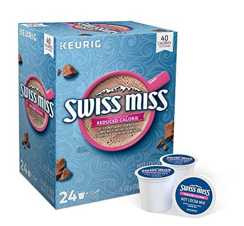 Swiss Miss Sensible Sweets - Cápsulas K-Cup de cacao caliente ligero Keurig de una sola pieza 24 unidades