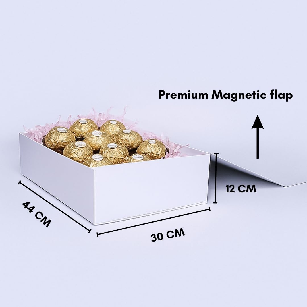 Mainetti Scatola regalo magnetica – 25 confezioni in cartone rigido con chiusura magnetica | scatola regalo vuota per matrimonio, Natale e compleanno | regalo di lusso unisex | Kraft nero