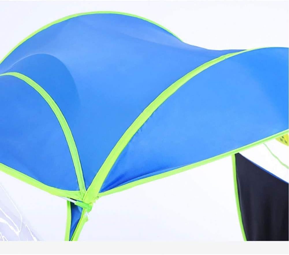 Uniwersalny Rower Elektryczny W Pełni Zamknięty Składany Wodoodporny Parasol Motocyklowy Osłona Przeciwsłoneczna Osłona Przeciwsłoneczna Z Lusterkiem Wstecznym I Tylnym O, Blue