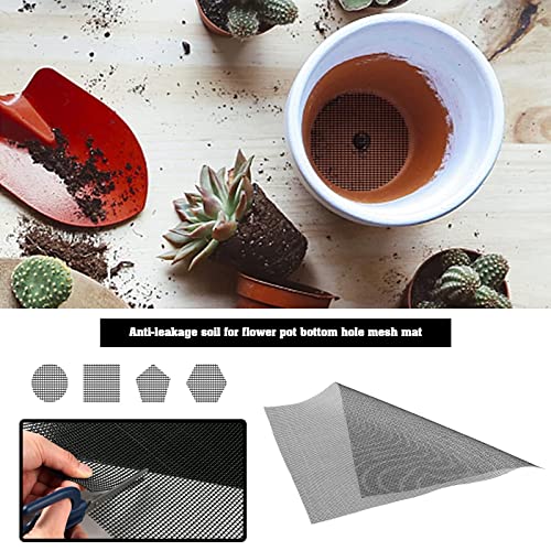 SG Store 10PCS Flower Pot Hole Mesh Pad 30x20cm Rectangle Garden Drainage Mesh Hole Screens DIY Bonsai Pot Bottom Grid Mesh Mat Mesh Screen Plastic Black - Image 2
