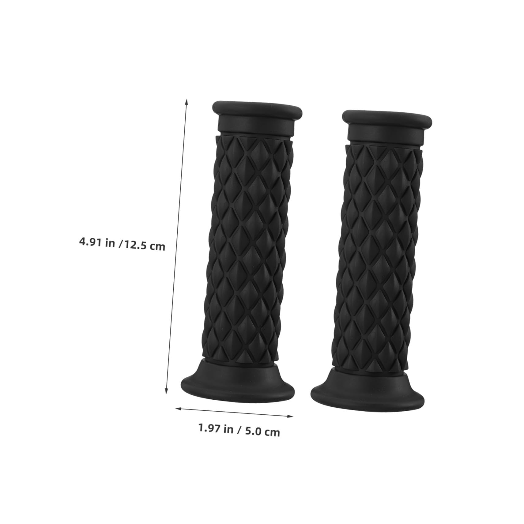 Mikinona 4 Paires Grips de vélo de saleté accessoires de vélo de saleté poignées universelles du guidon poignée en caoutchouc Black