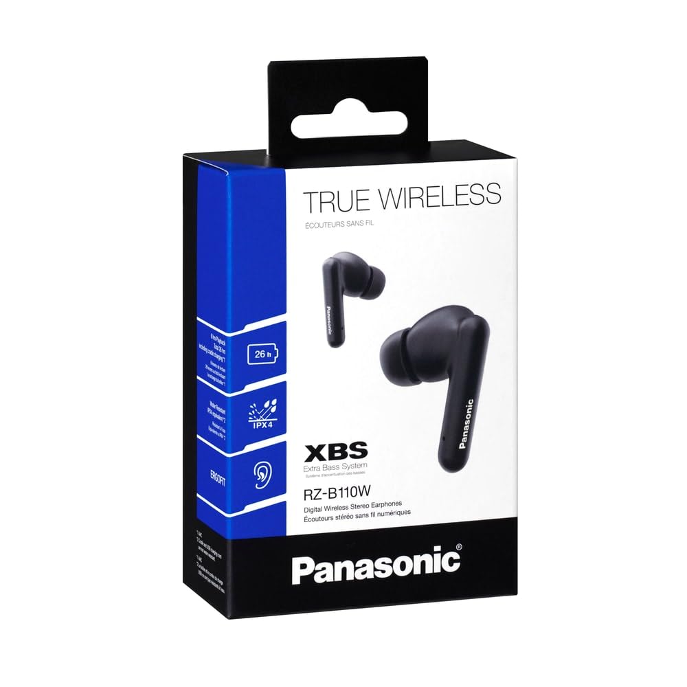 Panasonic RZ-B110WDE-K Wireless Earbuds, Bluetooth 5.3, with