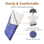 Amazon Basics 30°F Cool Weather Sleeping Bag, 75 x 33 Inches, Blue - Image 2