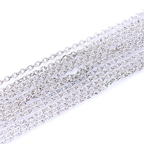 33FT Stainless Steel Cable Chain Link in Bulk for Necklace Jewelry Accessories DIY Making 2.5x3mm - Thumbnail 2