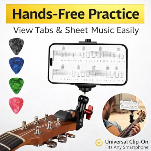 Guitar Phone Holder with 5 Picks - 54% Off $5.99