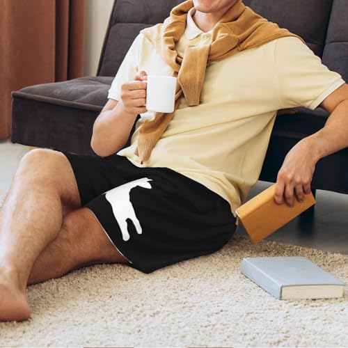 French Bulldog Yoga Pajama Shorts for Men, Men's Pajama Bottoms, Sleepwear for Summer3