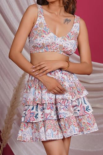 Ensemble crop top et jupe en coton de qualité supérieure