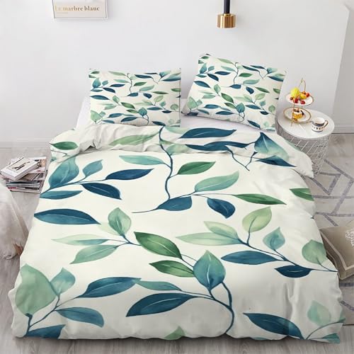 Parure de lit 160x200 avec housse de couette zippée en microfibre douce - 2