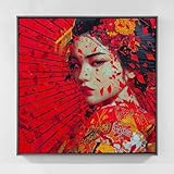 Diamond Painting Japón Pintura Diamante Adultos, Cuadros de Diamantes Mujer Diamond Art Kit, Hazlo tú Mismo 5D Cristal Piedras Punto de Cruz Puzzle de Diamantes per Decoración de Pared 35x35cm cs68-8o