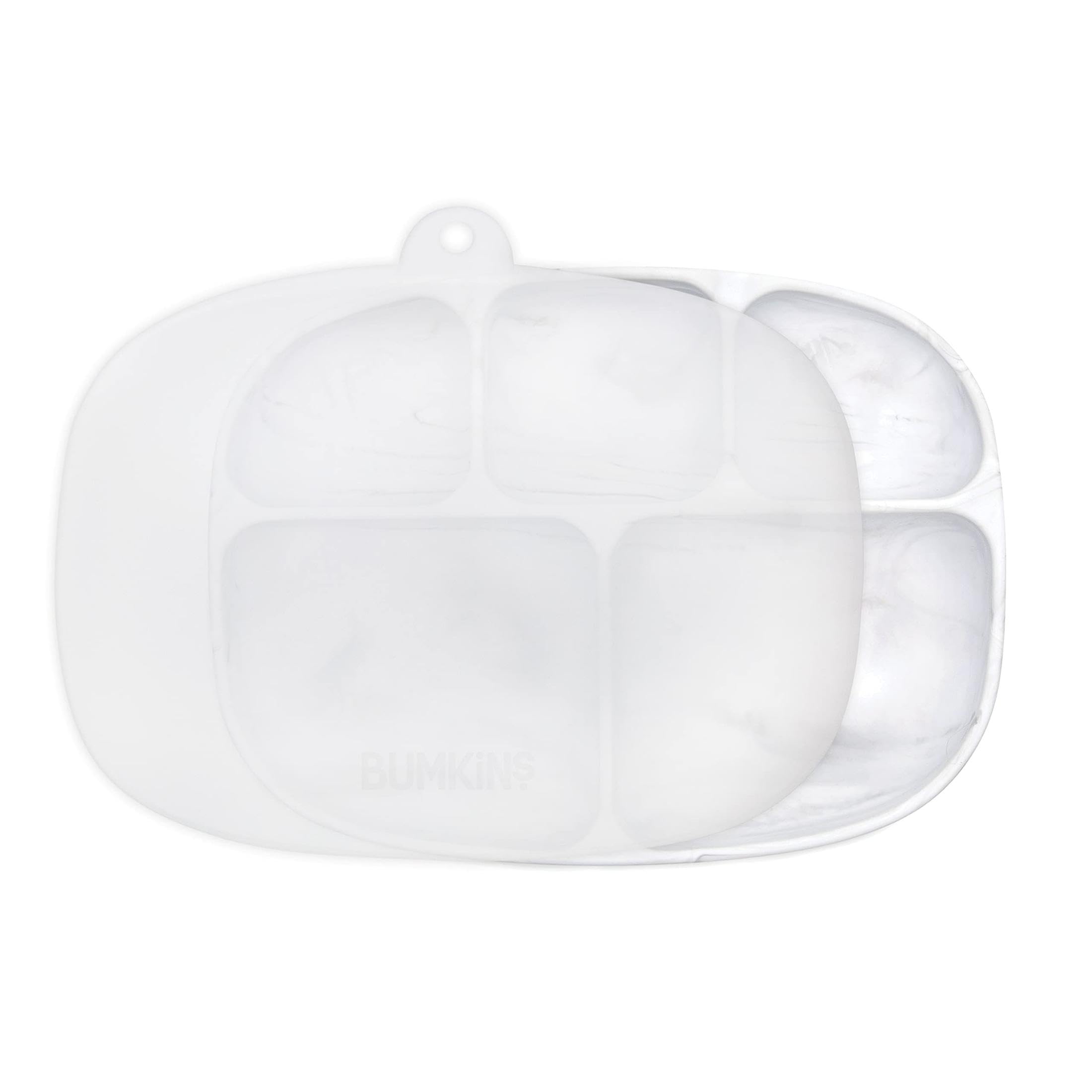 Bumkins Silicone Grip Dish, Suction Plate, Divided Plate, Baby Toddler Plate, BPA Free, Microwave Dishwasher Safe – Red — image 1