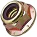 Steel Flange Nut, Zinc Yellow-Chromate Plated Finish, Grade 8, Self-Locking Nylon Insert, Right Hand Threads (Pack of 25)