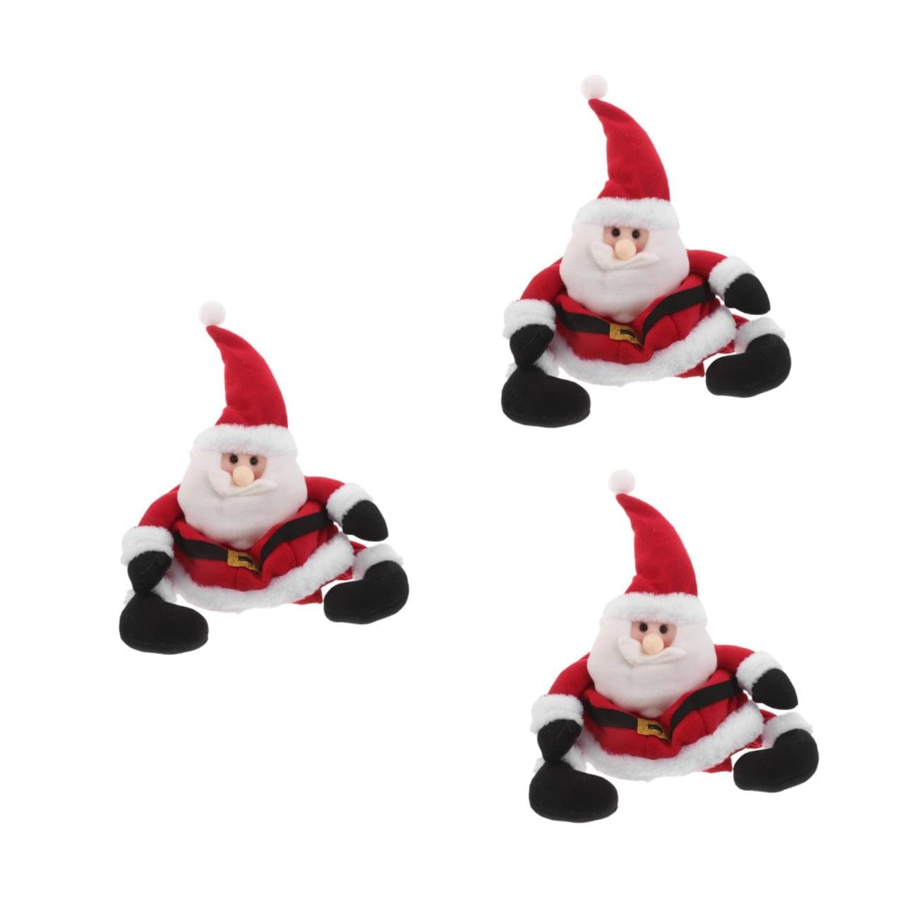 VICASKY 3 Pezzi Cappello Babbo Natale lungo Gambe, Tessuto, per Adulti