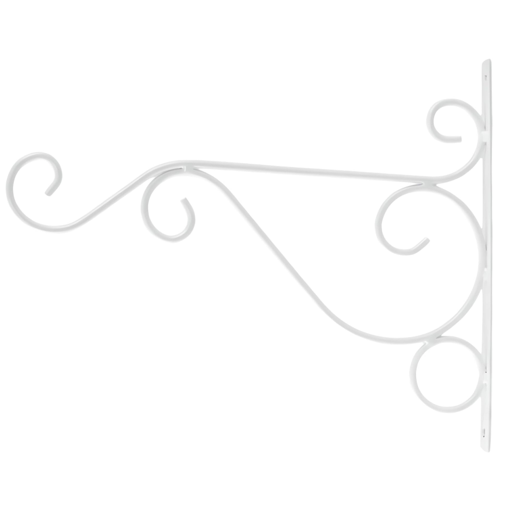 Amk White Amk® Ambassador Supagarden Garden Strong Hanging Basket Bracket 12" Heavy Duty Outdoor Plant Hangers Plants Outside 30Cm
