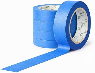 Solidguard (5 St) Klebeband Blau – Professionelles Abklebeband für Malerarbeiten, Lackieren & Streichen – Präzises Abdeckband ohne Farbdurchlauf, Rückstandsfrei entfernbar, 50 m Rolle