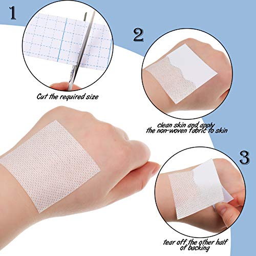 Image of Nuanchu 2 Rolls Non-Woven Cover Roll Stretch Tape 2 in X 10.94 Yard (Pack of 2)