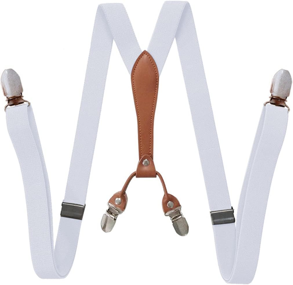 Elastic Suspenders for Women Thin Y Back 4 Clip Skinny Ladies Suspenders - Image 3