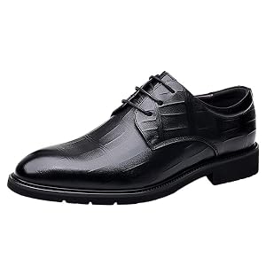 Lightweight Dress Shoes Mens Wedding Formal Modern Pointed Toe Summer Lace Up Party and Wedding Oxford Shoes