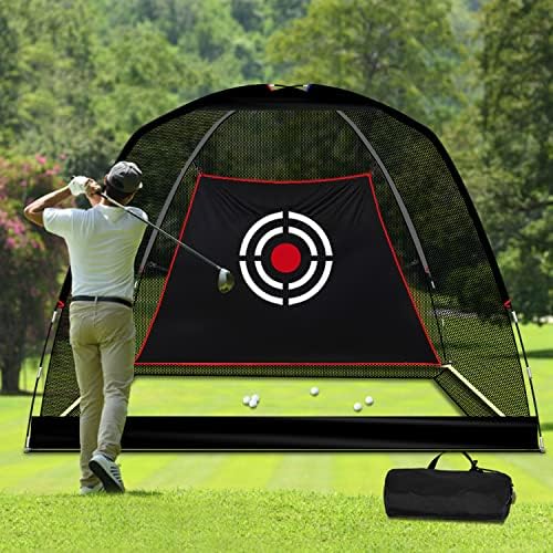 Golf Hitting Net Indoor,Golf Training Net,Golf Net,10x6x7 Ft Golf Nets for Backyard,Golf Net Portable,Golf Hitting Training Aids Nets with Target Cloth and Carry Bag,