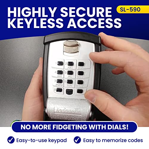 Cofre KeyGuard SL-590, montagem na parede, acabamento em preto