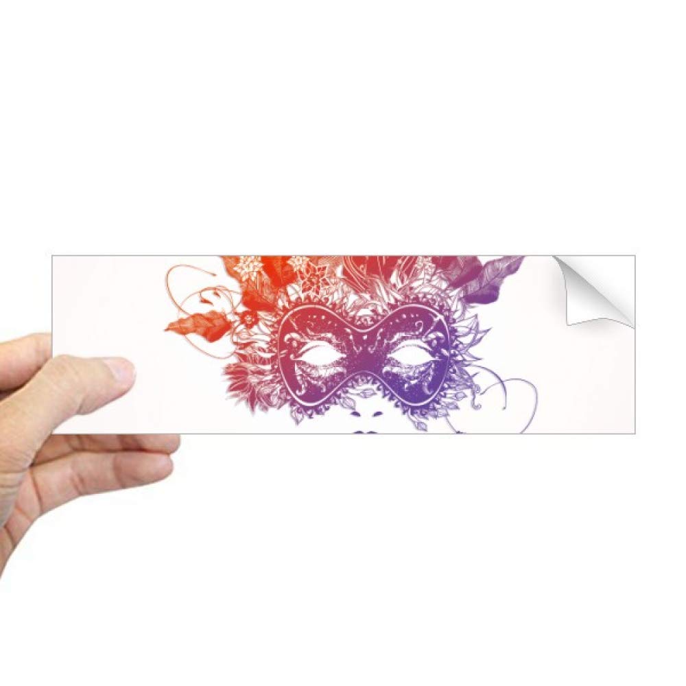 Autocollant rectangulaire fenêtre masque Venise aux détails graphiques précis