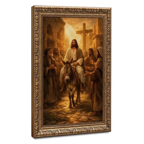 Christian Wall Art Jesus Christ Entering Jerusalem Palm Sunday Canvas