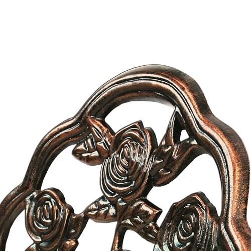 Image of Oakland Living 3-Piece Rose Bistro Set with 23.5-Inch Cast aluminum Top Table